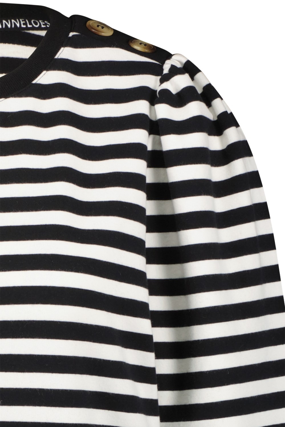 gaan beslissen Kritisch Wetenschap Studio Anneloes 06881 Maura stripe sweater Black/off white - Siezz